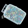 Box Glass Seed Beads, with Plastic Box, Round, mixed colors 