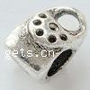 Zinc Alloy European Beads, Handbag, plated, without troll Approx 4.5mm 