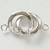 Brass Interlocking Clasp, Donut, plated, single-strand Approx 2mm 