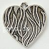 Zinc Alloy Heart Pendants, plated Approx 2mm 