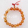 Wrist Mala, Red Agate, elastic Inch 