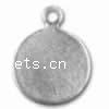 Sterling Silber Tag, 925 Sterling Silber, flache Runde, plattiert, keine, 12x9.5mm, verkauft von PC