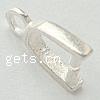 Sterlingsilber Kneifen Schlaufe, 925 Sterling Silber, plattiert, keine, 6.5x2mm, Bohrung:ca. 2mm, verkauft von PC