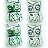 Animal Porcelain Beads, hand drawing Approx 2mm 