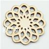 Wooden Applique , Wood, Flower Approx 2mm 