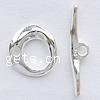 Fermoir cabillot en argent sterling, argent sterling 925, Rond, Placage, à un fil, plus de couleurs à choisir Environ 2.5mm, Vendu par fixé