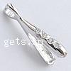 Sterlingsilber Kneifen Schlaufe, 925 Sterling Silber, plattiert, mit kubischem Zirkonia, keine, 25x4mm, Bohrung:ca. 3mm, verkauft von PC