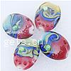 Handmade Lampwork Beads, Oval Approx 2MM 