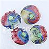 Handmade Lampwork Beads, Flat round Approx 2MM 