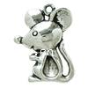 Zinklegierung Tier Anhänger, Mickey Mouse, plattiert, keine, 22x18x3mm, Bohrung:ca. 1mm, ca. 400PCs/Tasche, verkauft von Tasche