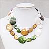 Collier de coquillages, coquille, ovale  .5 pouce, Vendu par brin