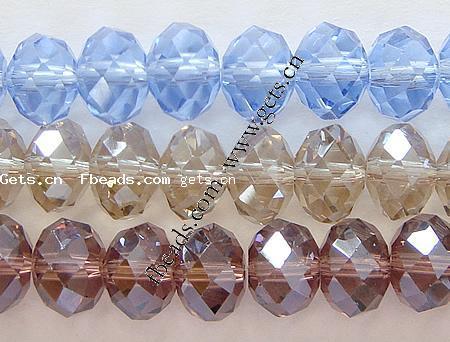 CRYSTALLIZED™5040 Perles Rondelle imitation , cristal, facettes, couleurs mélangées, Niveau AA Environ 1mm Vendu par lot