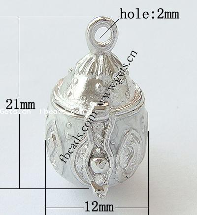 Zink Legierung Europa Gebet Kasten Anhänger, Zinklegierung, plattiert, Emaille, keine, 21x12xx15mm, Bohrung:ca. 2mm, verkauft von PC