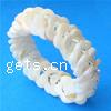 Shell de agua dulce de la pulsera, Nácar, con Cristal & fundición, Flor, Blanco, 20x19x3mm, agujero:aproximado 10mm, longitud:aproximado 6.5 Inch, aproximado 26PCs/Sarta, Vendido por Sarta