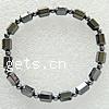 Hematite Pulsera, diferentes estilos para la opción, Grado A, 8x5mm,3mm, longitud:7 Inch, Vendido por Sarta