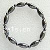 Hematite Pulsera, diferentes estilos para la opción, Grado A, 12x6.5mm,3mm, longitud:7 Inch, Vendido por Sarta