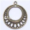 Zinc Alloy Flat Round Pendants, plated cadmium free Approx 2mm, Approx 