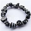 Porcelain Bracelets, Chinese Zodiac, black, 15-25mm Approx 2.5mm .9 Inch 