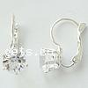 Rhinestone Lever Back Earring, plated, with rhinestone nickel, lead & cadmium free 