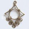 Zinc Alloy Chandelier Components, Rhombus, plated, 1/5 loop nickel, lead & cadmium free Approx 