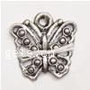 Zinc Alloy Animal Pendants, Butterfly, plated 