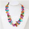 Collier de coquillages, coquille, pepite, multicolore, 7-21mm Environ 16.5 pouce, Vendu par brin