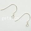 Crochet boucle d oreille en argent, argent sterling 925, Placage, plus de couleurs à choisir, 15mm Environ 2mm, Vendu par paire