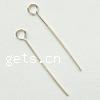 Sterling Silber Augepins, 925 Sterling Silber, plattiert, keine, 20x0.6mm, Bohrung:ca. 2mm, verkauft von Paar