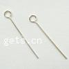 Sterling Silver Eyepins, 925 Sterling Silver, plated Approx 2mm 