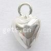 Sterling Silver Heart Pendants, 925 Sterling Silver, plated Approx 2mm 