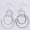 Boucle d'oreille goutte argent sterling, argent sterling 925, beignet, Placage, plus de couleurs à choisir Vendu par paire