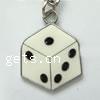 Zinc Alloy Enamel Pendants, Cube, plated 