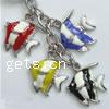 Zinc Alloy Enamel Pendants, Fish, plated 