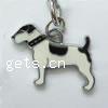 Zinc Alloy Enamel Pendants, Dog, plated 