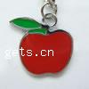 Zinc Alloy Enamel Pendants, Apple, plated 