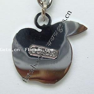 Zinc Alloy Enamel Pendants, Apple, plated, more colors for choice, 21x24x2mm, Sold By PC