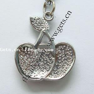 Zinc Alloy Enamel Pendants, Apple, plated, with rhinestone, more colors for choice, 23x28x2mm, Sold By PC