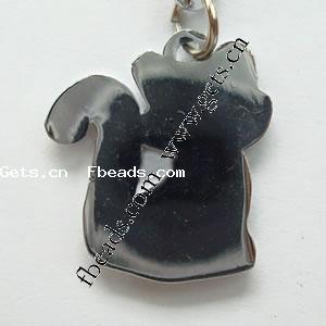 Zinc Alloy Animal Pendants, Cat, plated, enamel & with rhinestone, more colors for choice, 20x12x3mm, Sold By PC