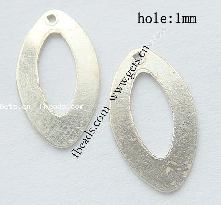 Sterling Silber Tag, 925 Sterling Silber, Pferdeauge, plattiert, keine, 8x14x0.5mm, Bohrung:ca. 1mm, verkauft von PC