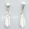 Sterlingsilber Kneifen Schlaufe, 925 Sterling Silber, plattiert, keine, 3x10mm, Bohrung:ca. 3mm, verkauft von PC