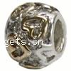 Perles European en alliage de zinc, tambour, Placage, sans filetage & deux tons Environ 4.5-5mm, Vendu par PC