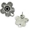 Zinc Alloy Ear Stud Component, Flower, plated nickel, lead & cadmium free Approx 2mm 