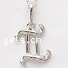 Zinc Alloy Alphabet Pendants, plated 