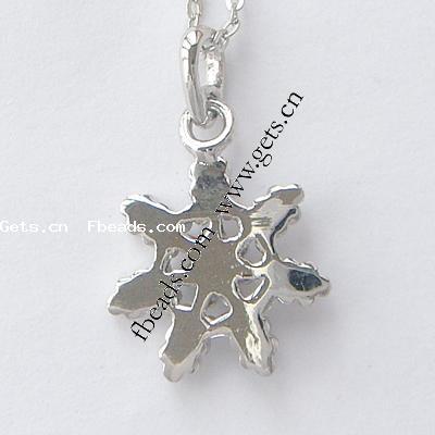 Zinc Alloy Christmas Pendants, Snowflake, plated, with rhinestone, more colors for choice, 19x20x4mm, Sold By PC