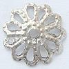 Eisen Perlenkappen, Blume, plattiert, keine, 7x7x1mm, Bohrung:ca. 1mm, 10000PCs/Tasche, verkauft von Tasche