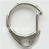 Zinc Alloy Key Clasp, plated 