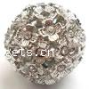 Boule strass Spacer, avec alliage de zinc, Rond, Placage, plus de couleurs à choisir, 26mm Environ 2.5mm, Vendu par PC