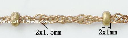 Messing ovale Kette, handgemacht, Twist oval, keine, frei von Kadmium, 2x1.5mm,2x1mm, 100m/Strang, verkauft von Strang