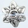 Zinc Alloy Bead Caps, Flower, plated, 6 petal cadmium free Approx 2mm 