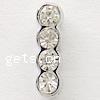 Zinc Alloy Letter Slide Charm, Letter I, with Mideast rhinestone, nickel, lead & cadmium free 